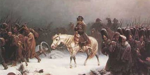 Napoleons terugtocht van Moskou [Schilderij van Adolf Northern]