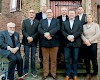 Van links naar rechts: John Thoben, Frits Frauenfelder, Johan Lukassen, Jos Mijnen, Gerard Booms, Ben Bisseling, Edwin Zweers, Ruth Mijnen.