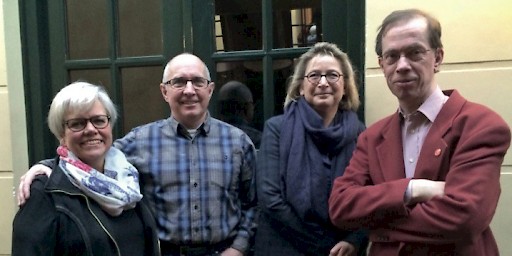 2015. V.l.n.r. Lucie Habes-Derksen, Rob Vister, Ruth Esselink-Mijnen, Antoon Berentsen. Onder Anneke Lukkezen, John Thoben in 2003.
