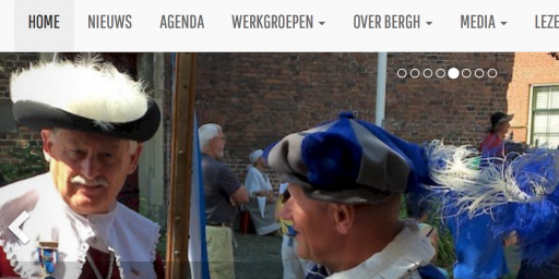 De verenigingswebsite van de Heemkundekring Bergh.