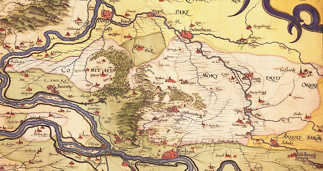 Kaart van Christiaan sGrooten 1573.