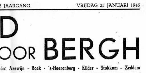 Hoofdtekst Kerkblad voor Bergh