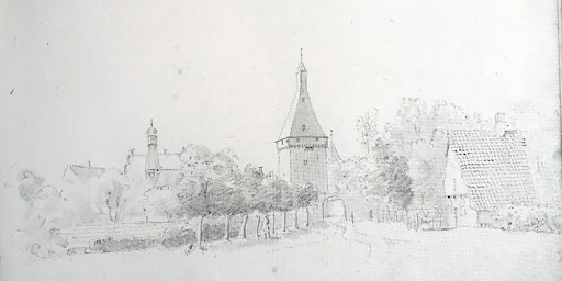 De Zeddamse Poort getekend door Cornelis van Noorde in 1756.