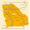 Kaartje van het gebied waar Kleverlands gesproken wordt.