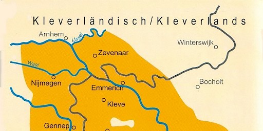 Gebied van het Kleverlands dialect.