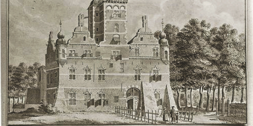 Gravure “Slot Annendael bij Posterholt” (ca. 1738), kopie naar Jan de Beijer (1703-1780). Bron: Archief Huis Bergh.