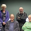 Foto en filmgroep (vlnr): Staand: Marc Dubois, Jose Bod, Fred Heuvel, Jos Neijenhuis. Zittend: Ben Bisseling, Jan Meurs, Gerhard Pas