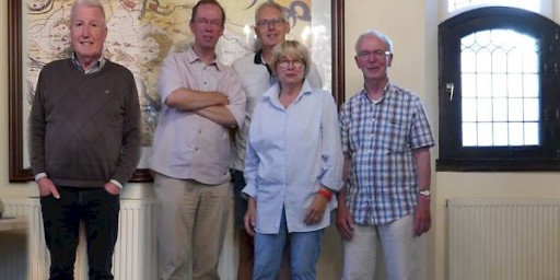 v.l.n.r. Harry Derksen - Antoon Berentsen – Toon Hebing – Gemmy Kraaijeveld – Alouis Geerling